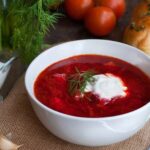 Authentic Ukrainian borscht